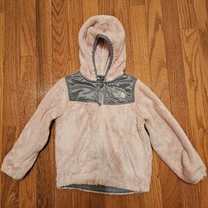 The North Face Zip Oso Fleece Hoodie Jacket Toddler Girls Size 3T Pink